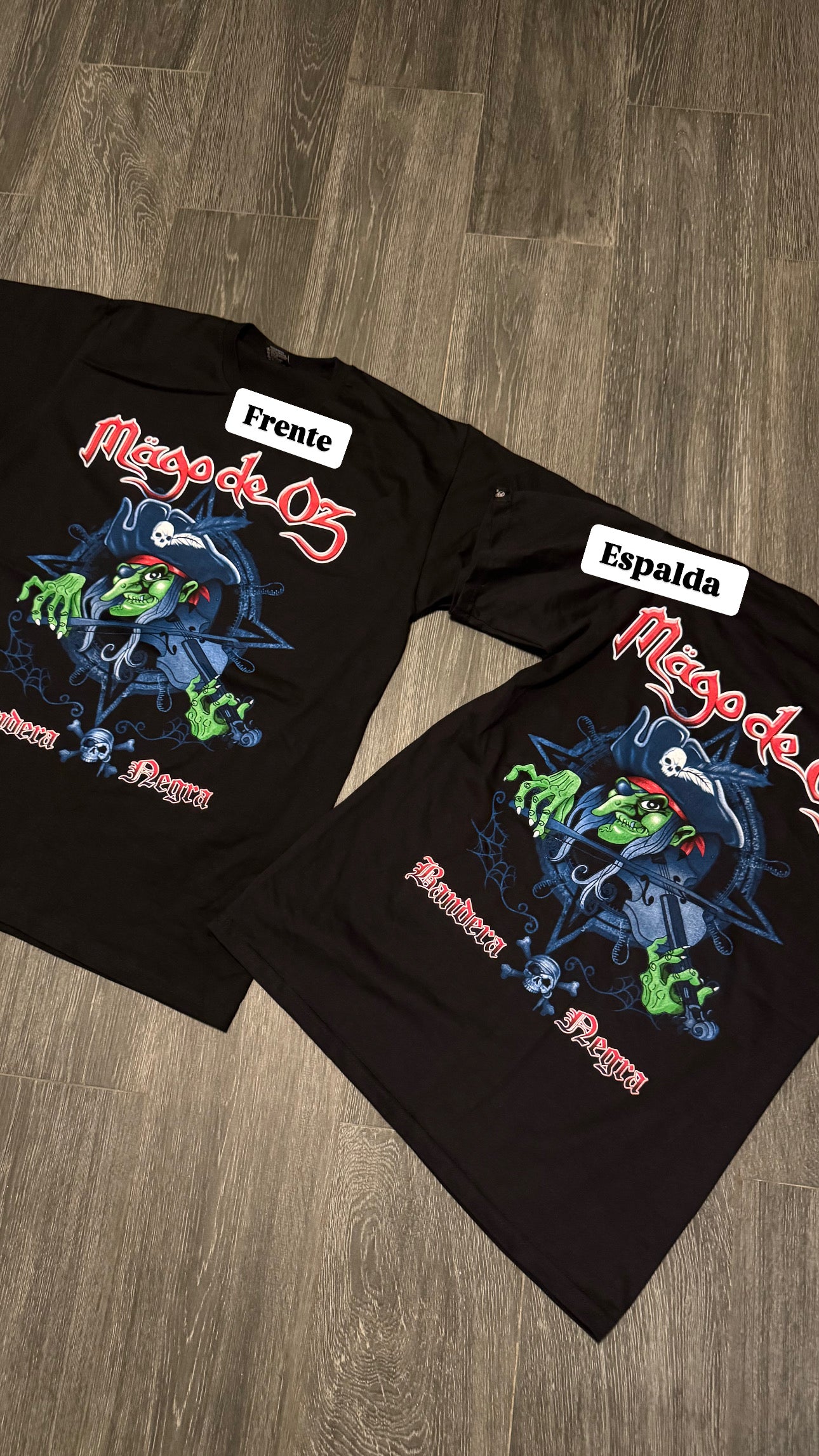 Playera Mago de Öz Bandera Negra